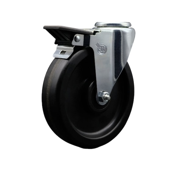6'' Phenolic Wheel Swivel Bolt Hole Caster with Posi Lock Brake